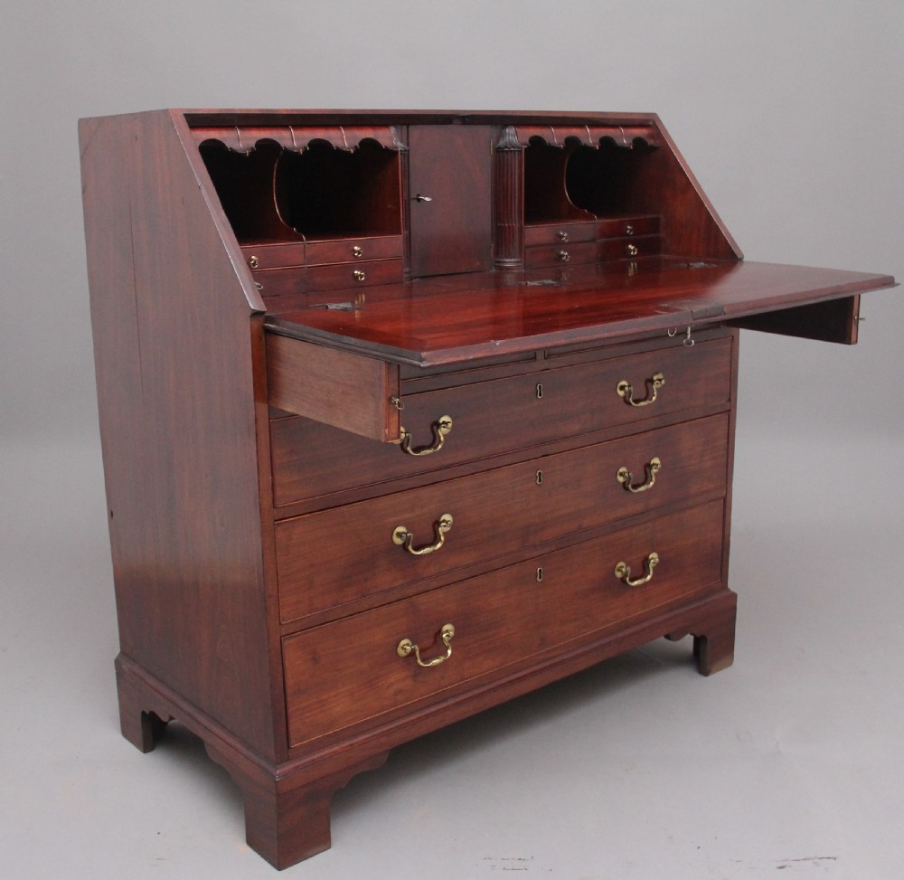 18th Century mahogany Georgian bureau View II