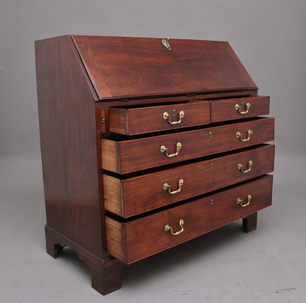 18th Century mahogany Georgian bureau View III