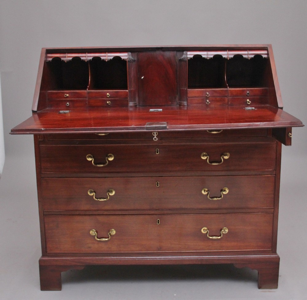18th Century mahogany Georgian bureau View V
