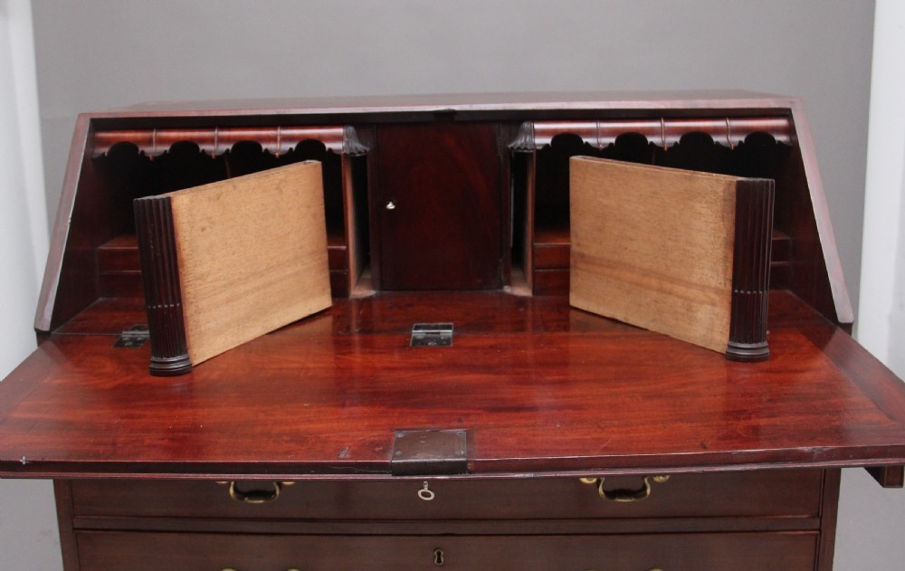 18th Century mahogany Georgian bureau View IX