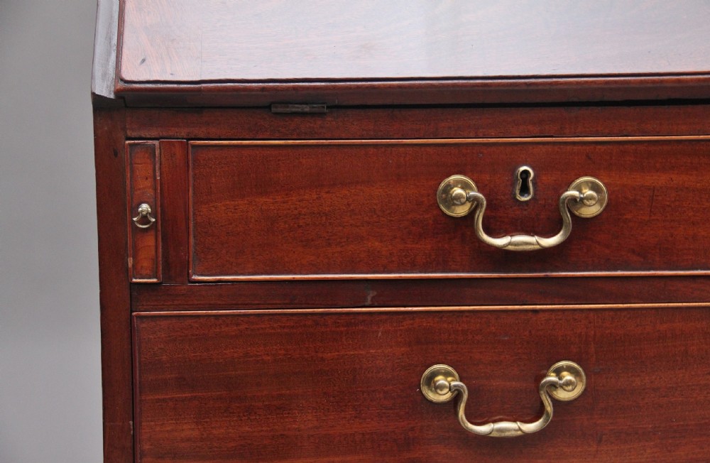 18th Century mahogany Georgian bureau View XIII