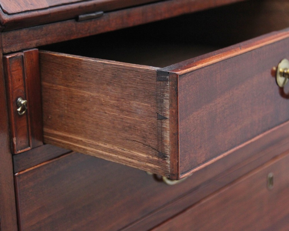 18th Century mahogany Georgian bureau View XIV