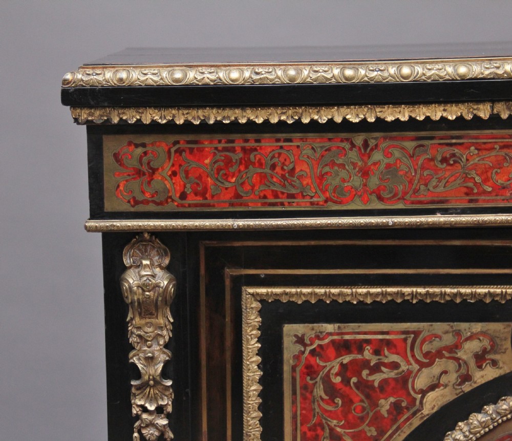 19th Century ebonized boulle pier cabinet View III