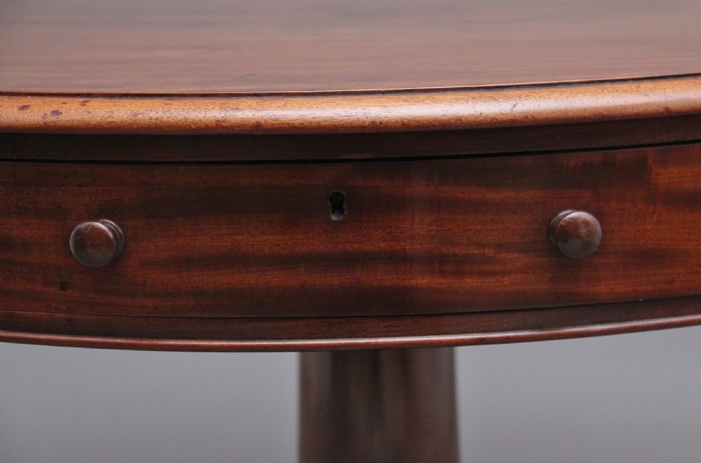 Early 19th Century mahogany drum table View X
