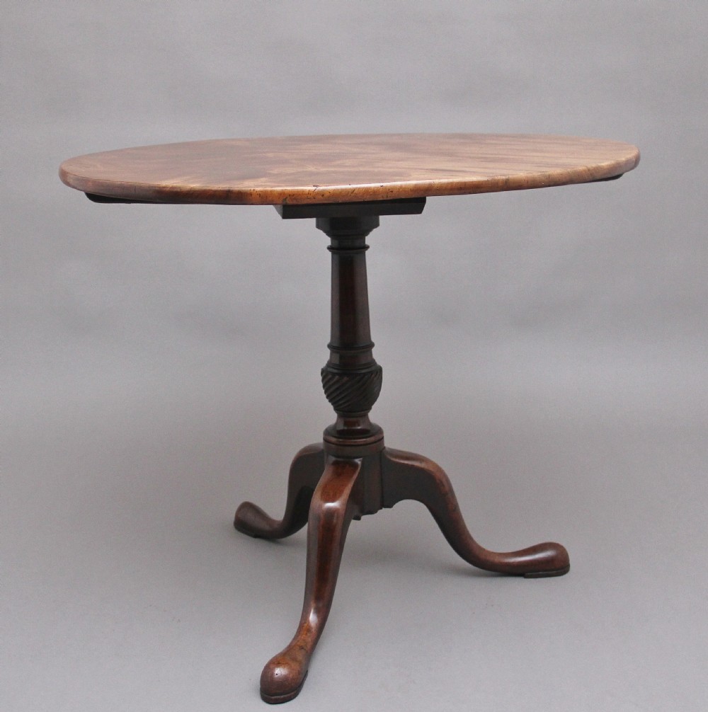 18th Century mahogany tripod table View VI