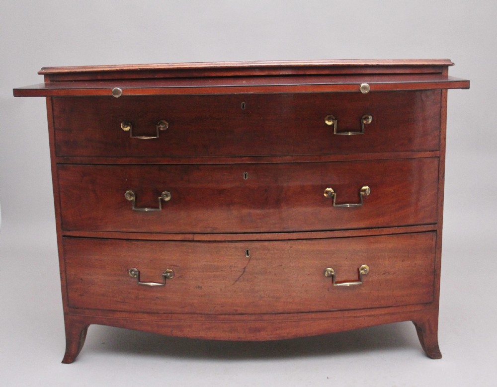 Early 19th Century mahogany bowfront chest View II