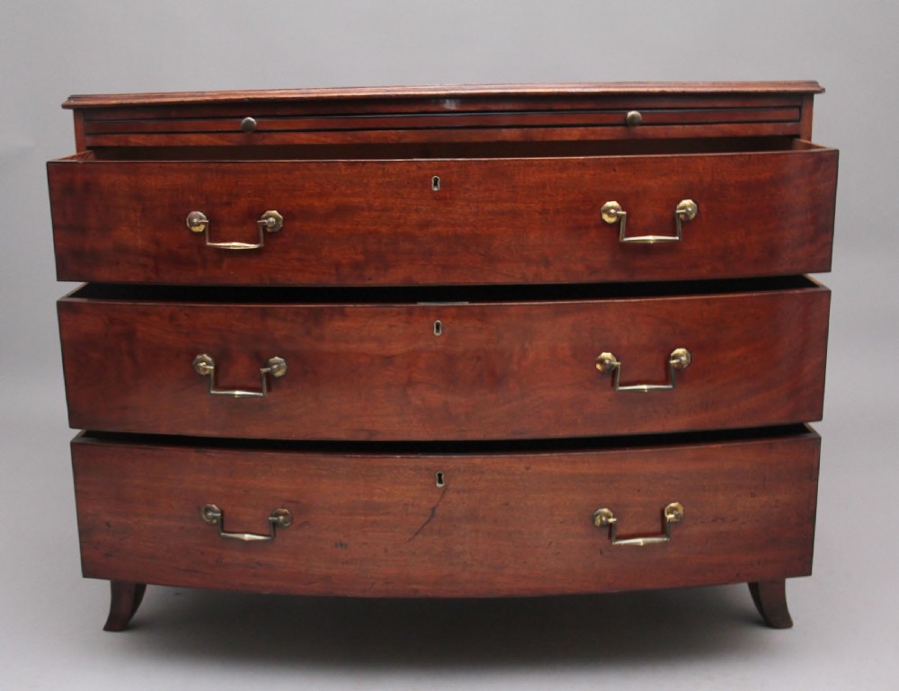Early 19th Century mahogany bowfront chest View III