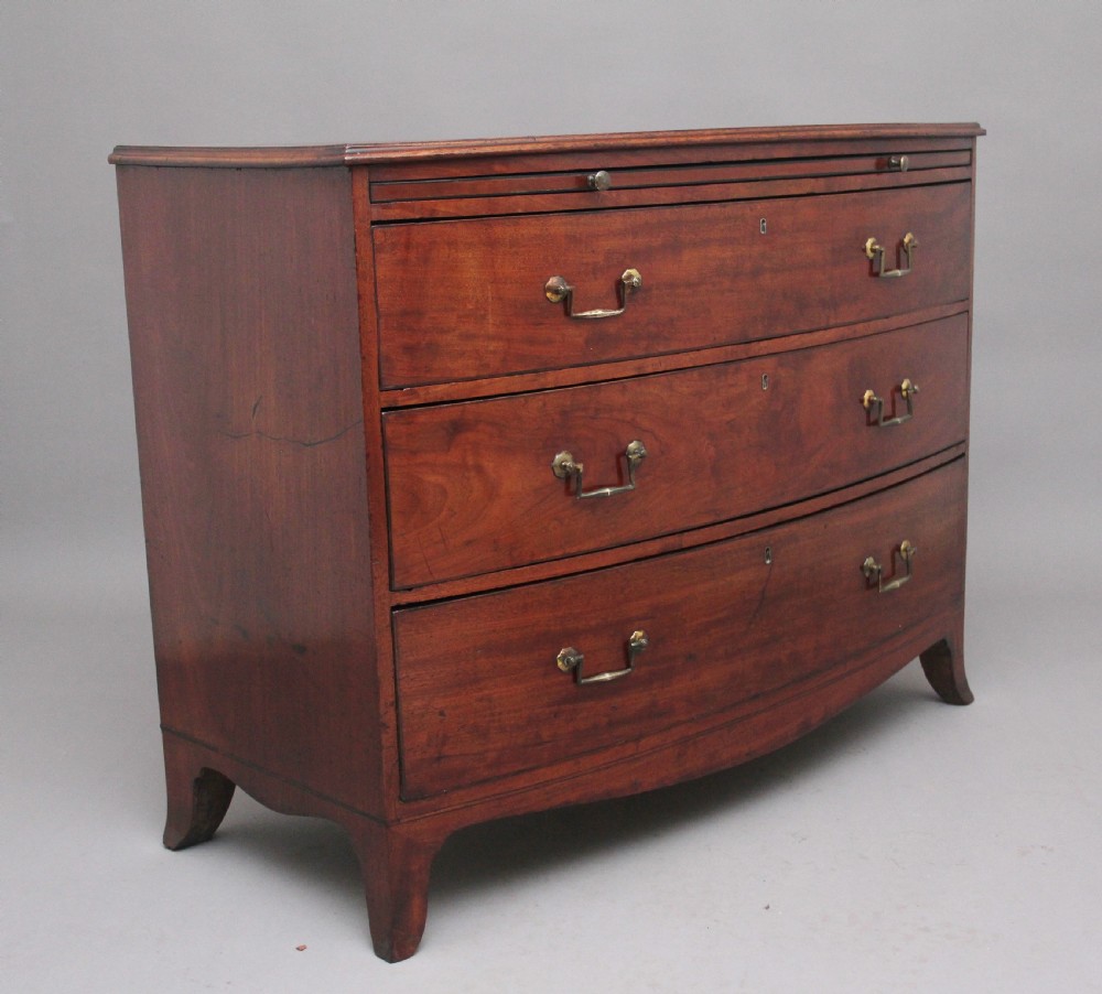 Early 19th Century mahogany bowfront chest View V