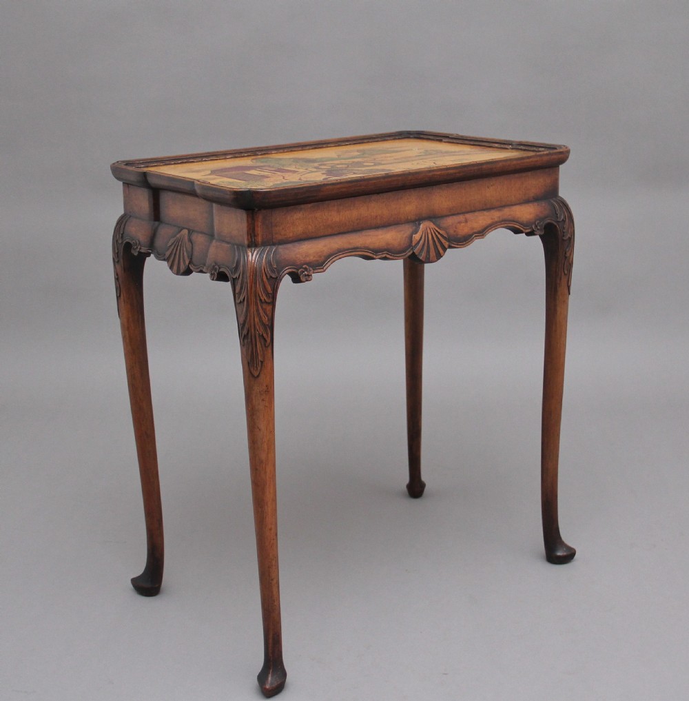 Early 20th Century walnut silver table