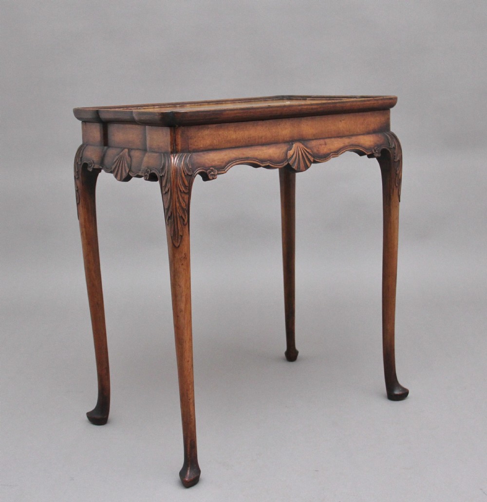 Early 20th Century walnut silver table View II