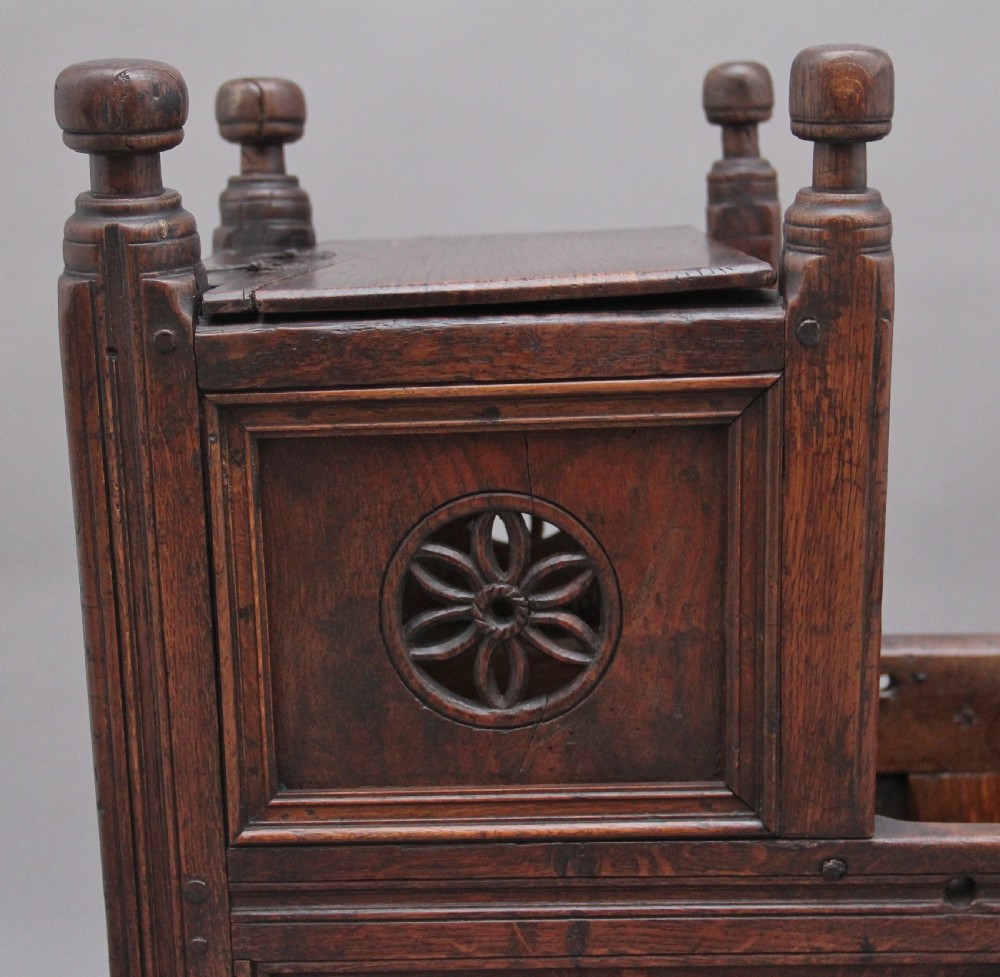 17th Century oak cradle  View IX