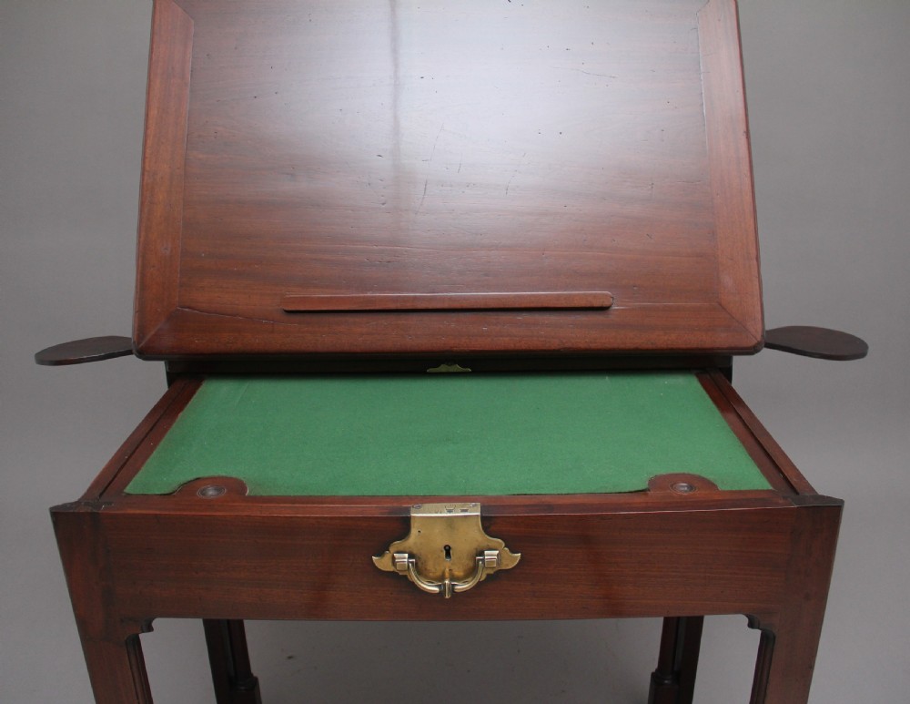 18th Century mahogany architect's desk View IX