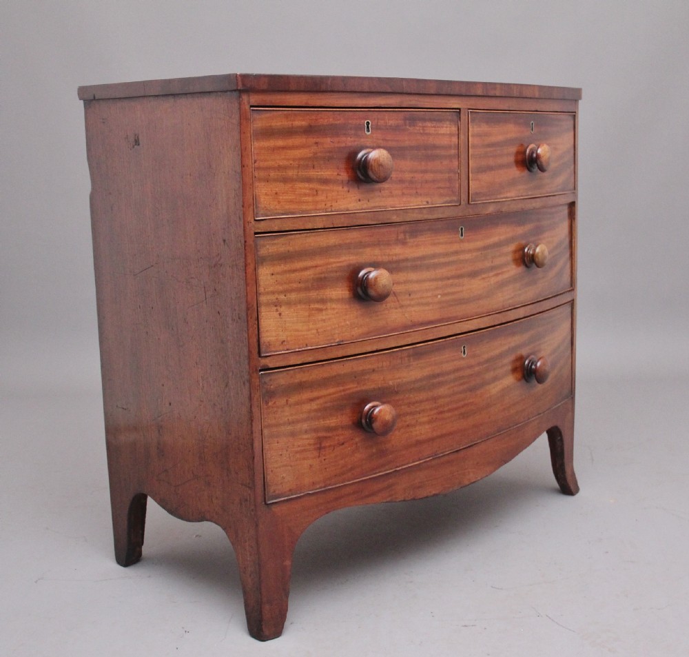Early 19th Century mahogany bowfront chest of drawers View II