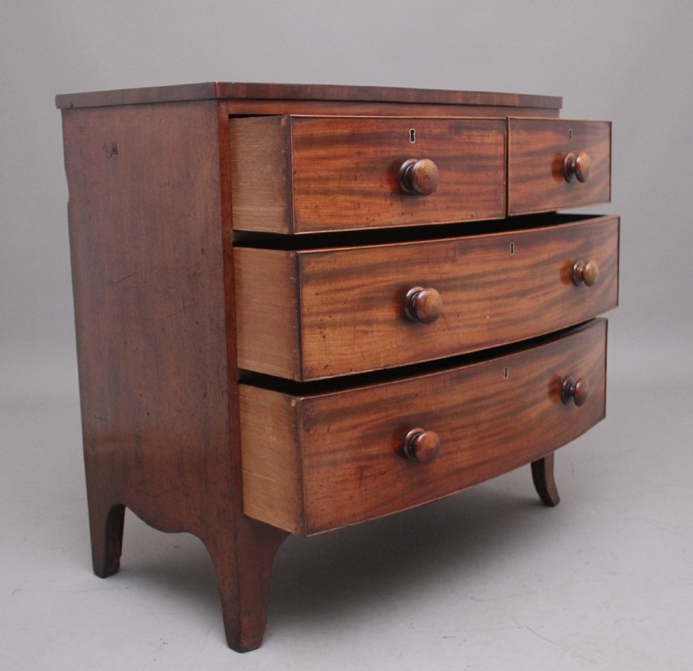Early 19th Century mahogany bowfront chest of drawers View III