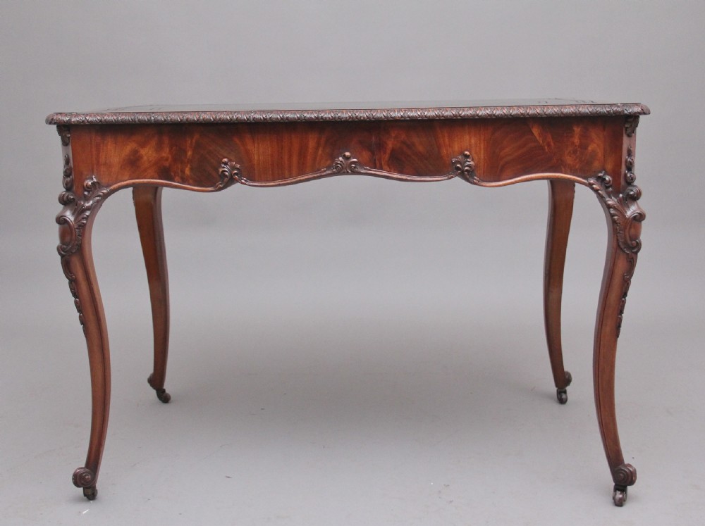 19th Century mahogany writing table View IX
