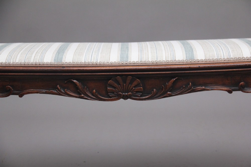 19th Century walnut window seat View III