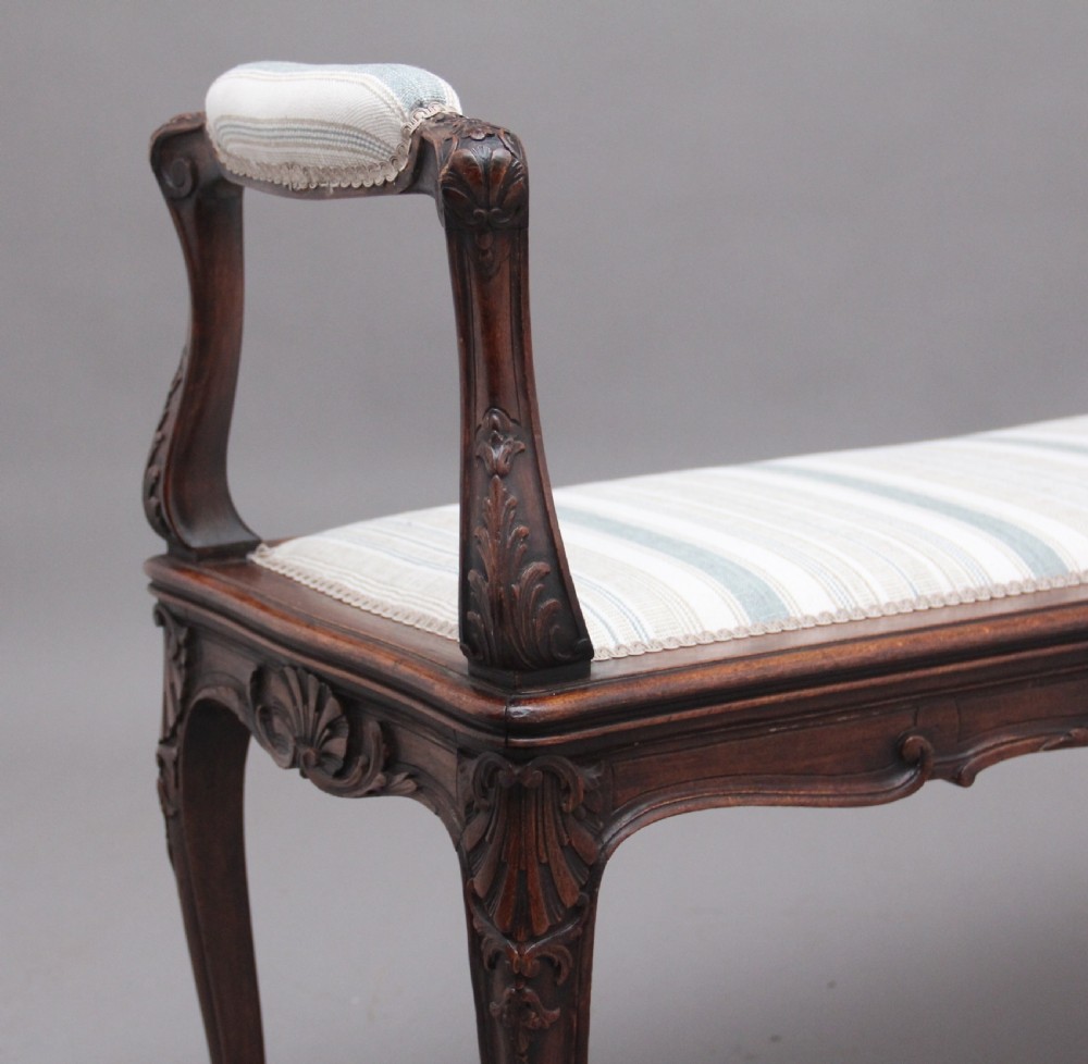 19th Century walnut window seat View V