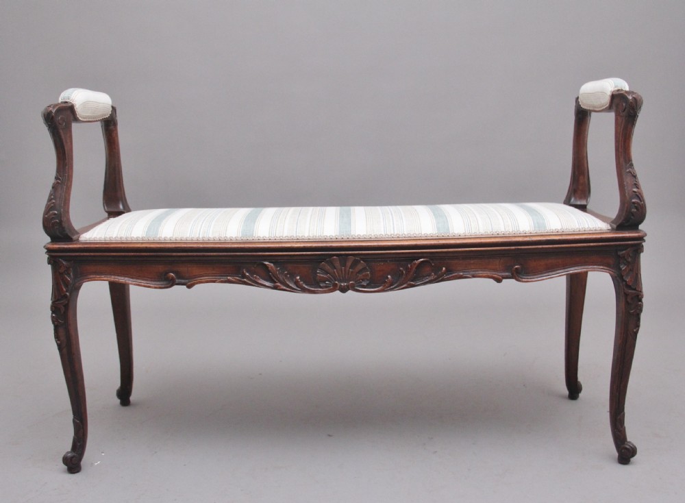 19th Century walnut window seat View VI