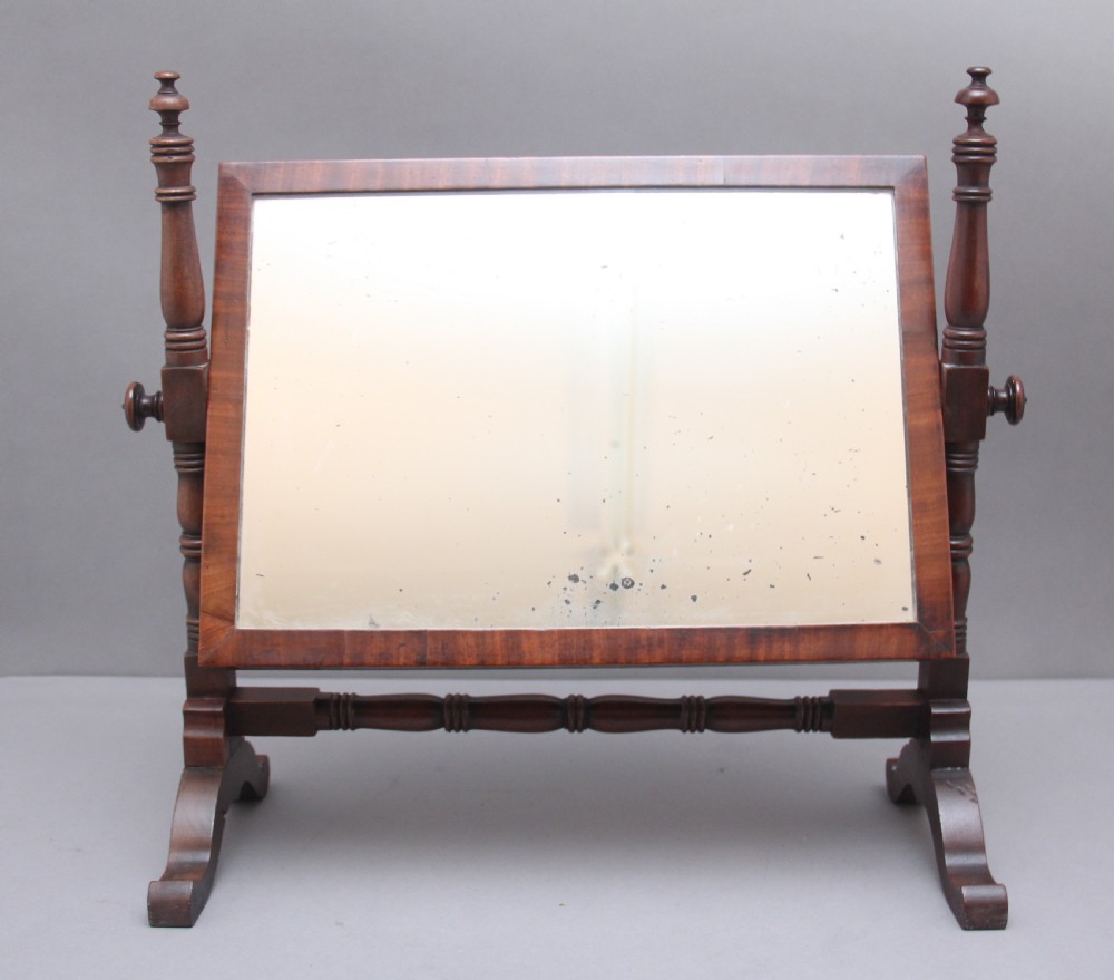 19th Century mahogany toilet mirror View II