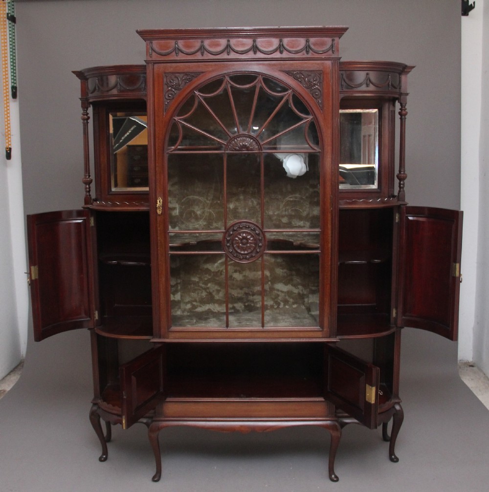 19th Century mahogany display cabinet View II