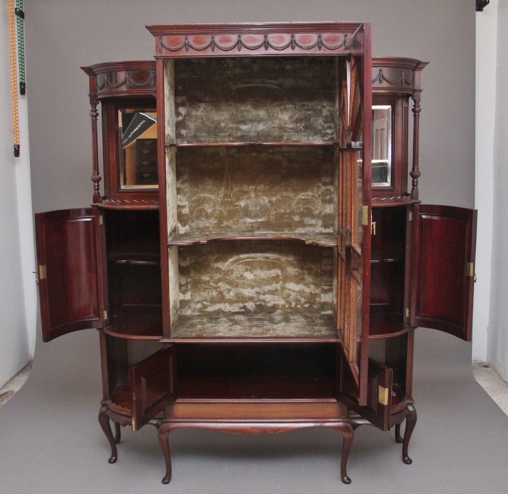 19th Century mahogany display cabinet View III