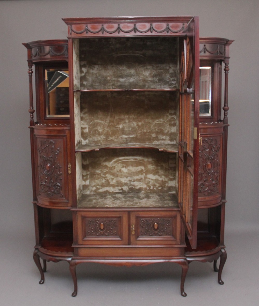19th Century mahogany display cabinet View IV