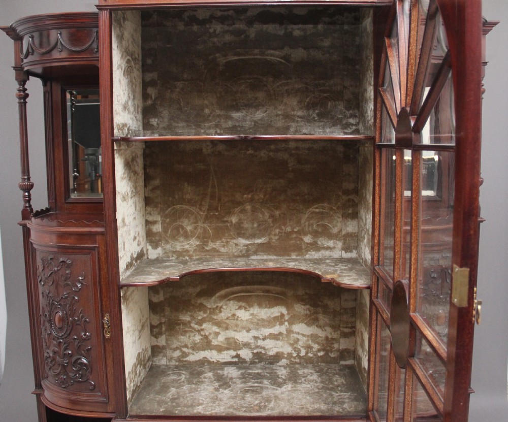 19th Century mahogany display cabinet View V