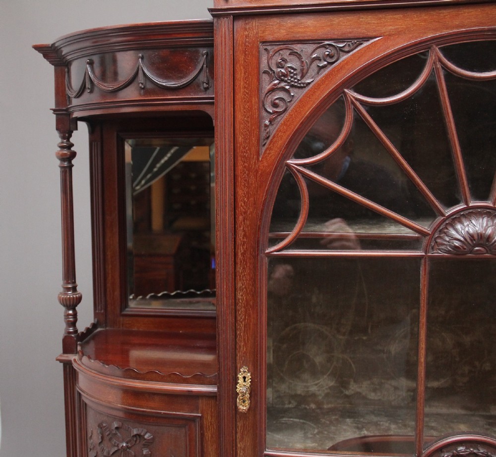 19th Century mahogany display cabinet View VIII