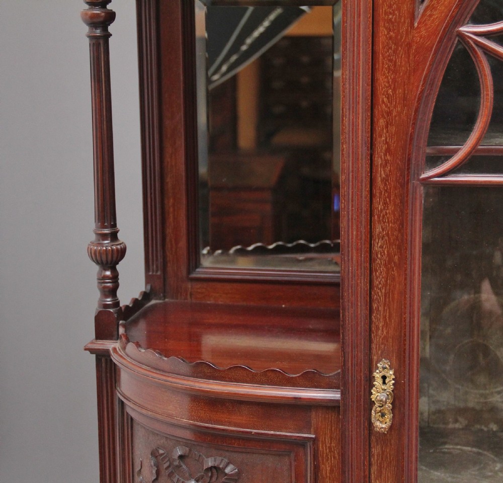 19th Century mahogany display cabinet View IX