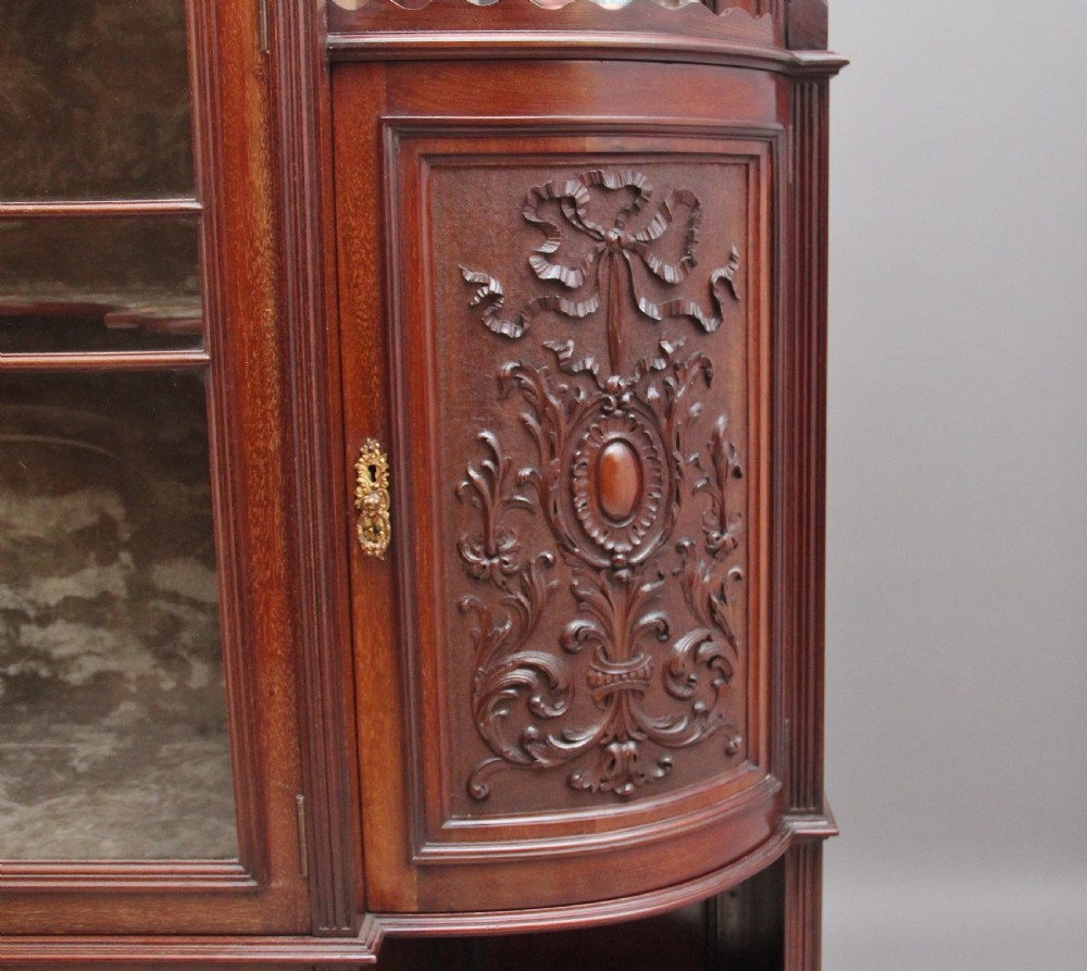 19th Century mahogany display cabinet View XIII