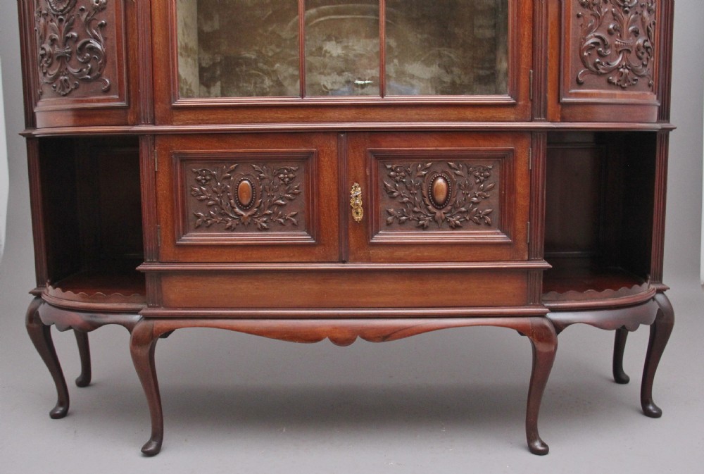 19th Century mahogany display cabinet View XIV