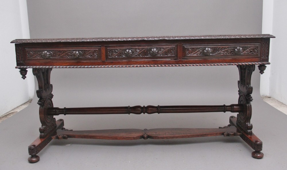 Early 19th Century Anglo-Indian teak consul table View II