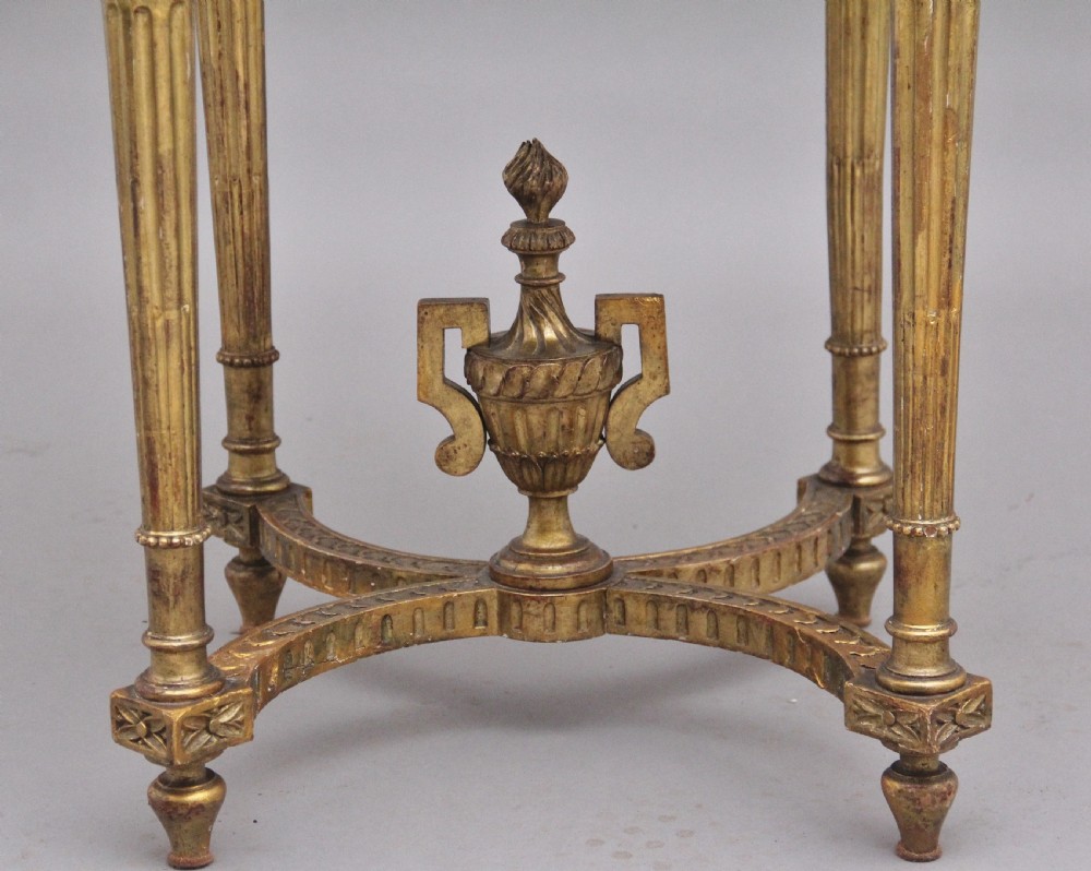 19th Century French gilt and marble top table View II