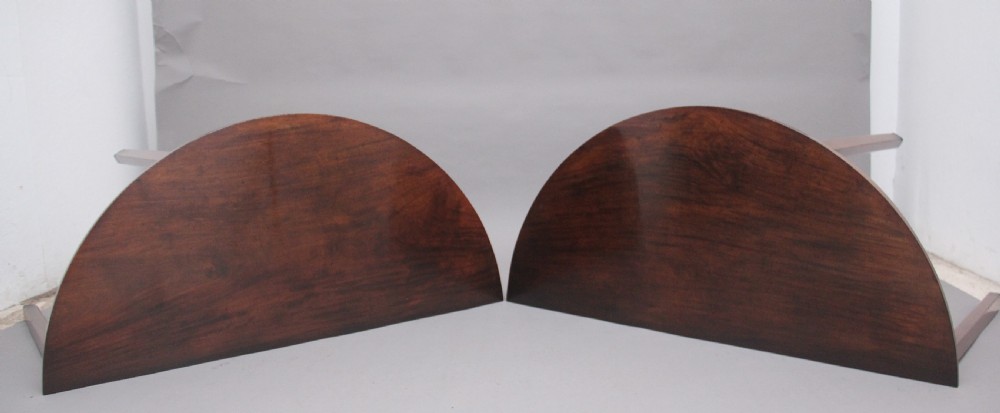 Pair of early 19th Century mahogany demi lune console tables View VI