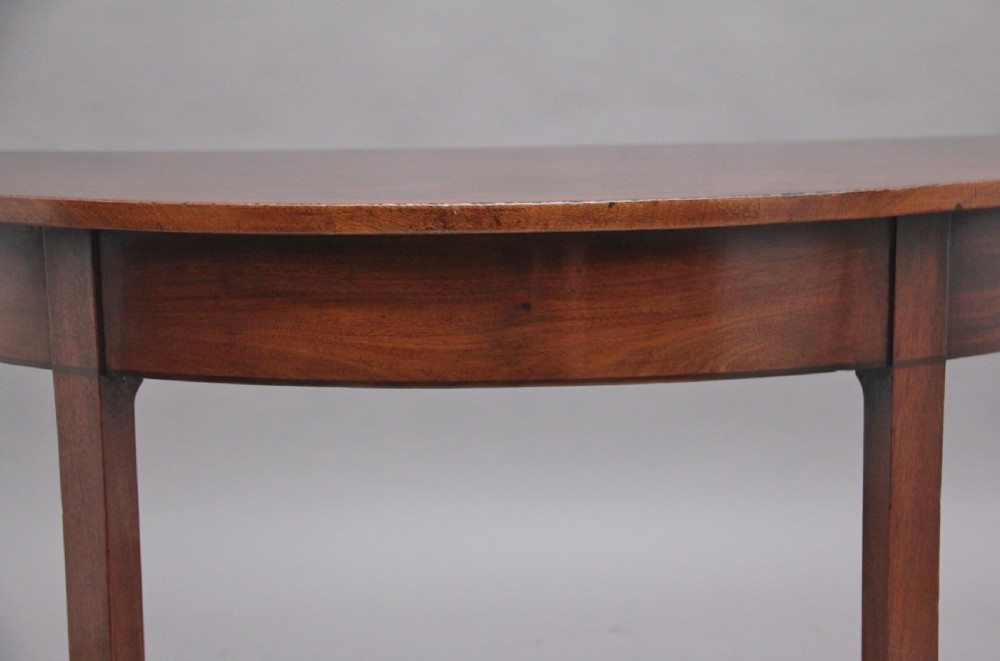 Pair of early 19th Century mahogany demi lune console tables View VIII