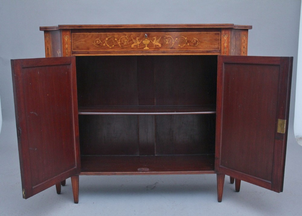 19th Century mahogany and inlaid side cabinet View II