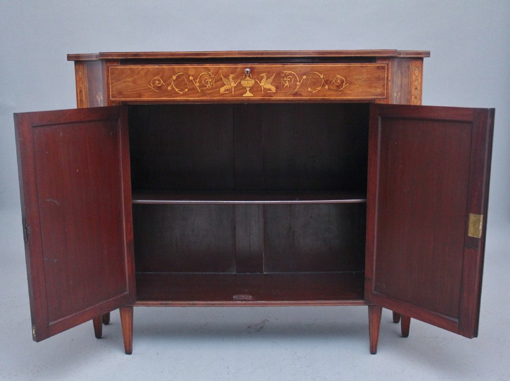 19th Century mahogany and inlaid side cabinet View III