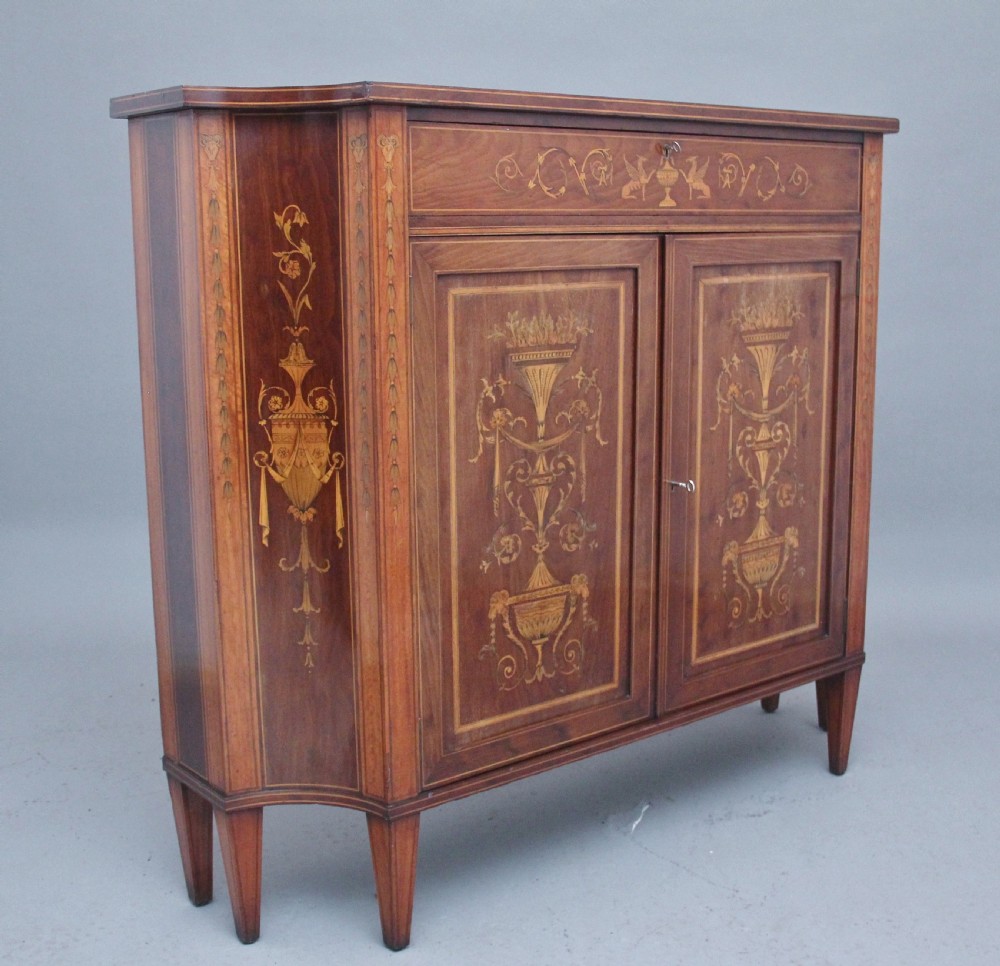 19th Century mahogany and inlaid side cabinet View V