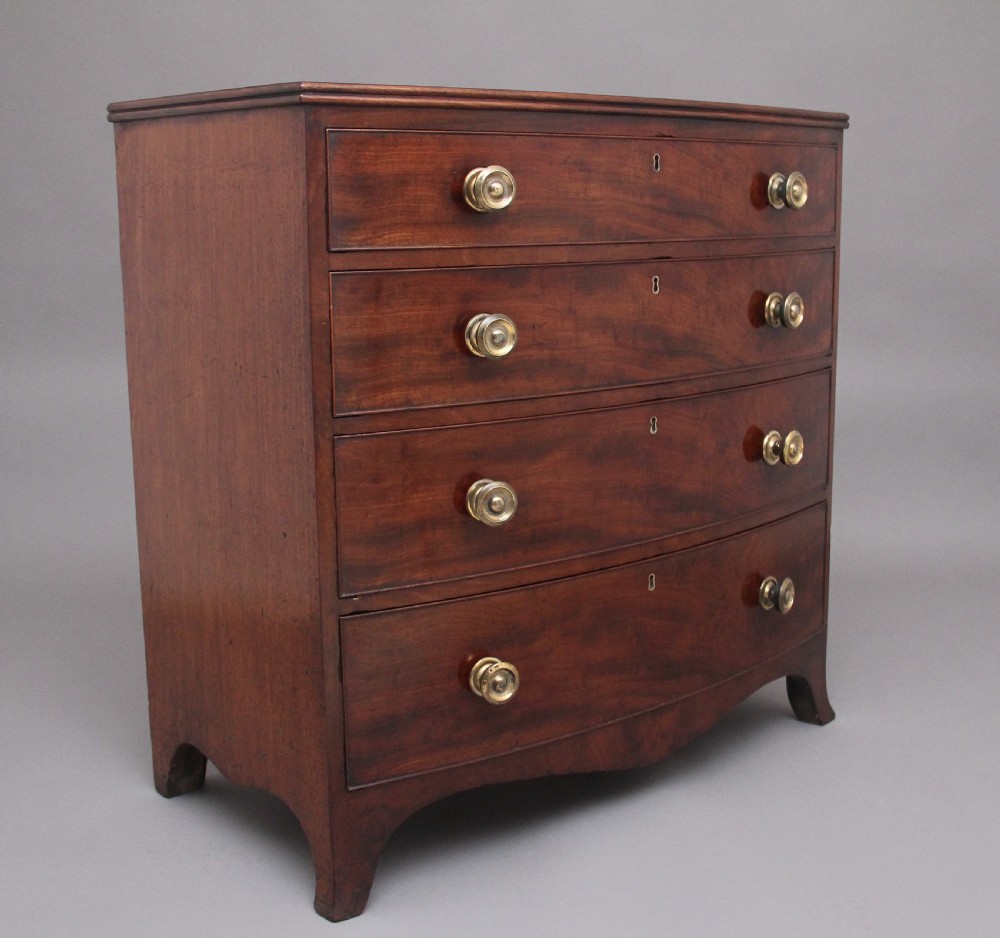 Early 19th Century mahogany bowfront chest of drawers View II