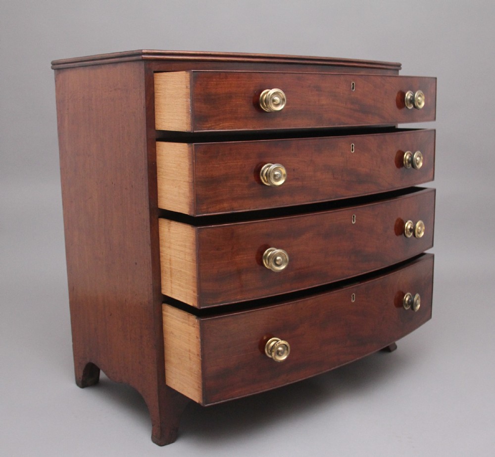 Early 19th Century mahogany bowfront chest of drawers View III