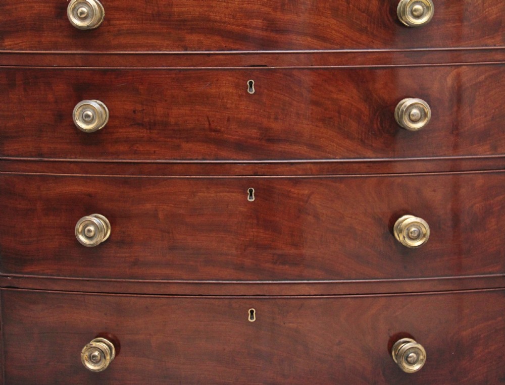 Early 19th Century mahogany bowfront chest of drawers View VIII