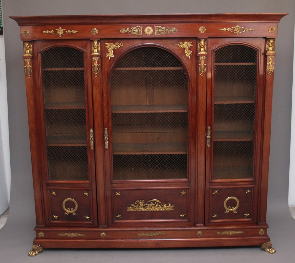 19th Century French mahogany bookcase