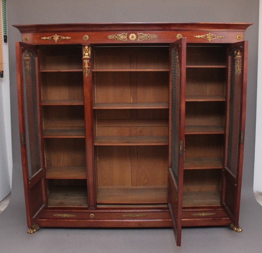 19th Century French mahogany bookcase View II