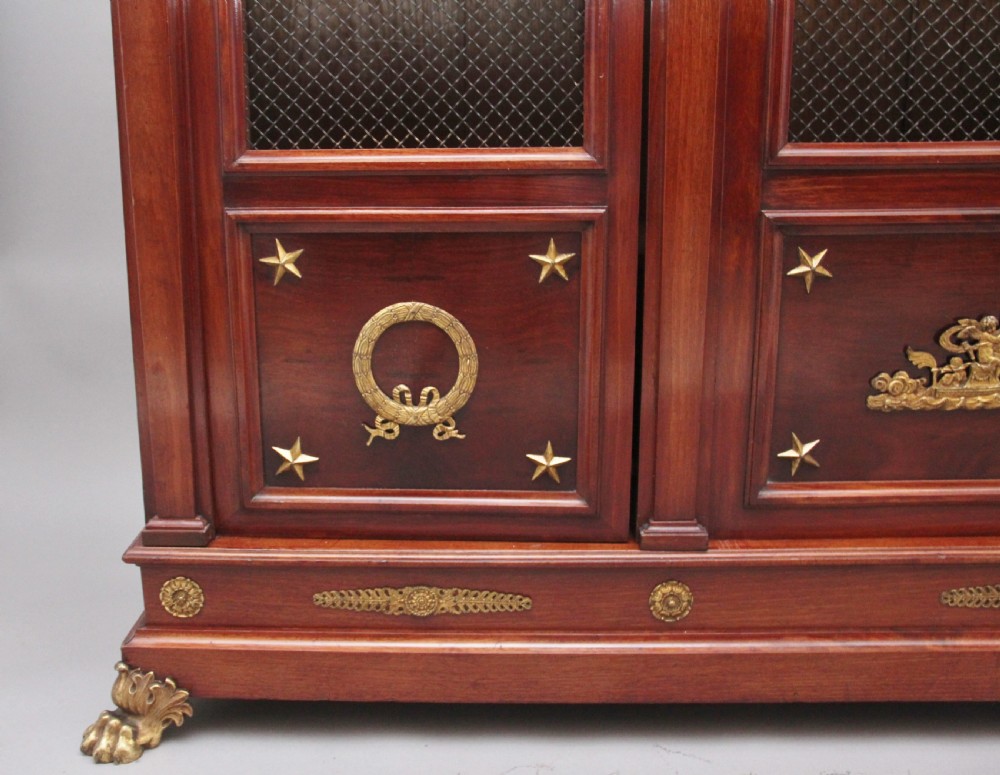 19th Century French mahogany bookcase View X