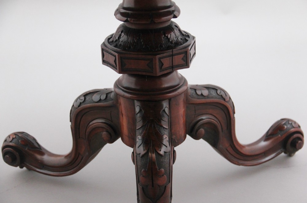 19th Century walnut drum table View IV