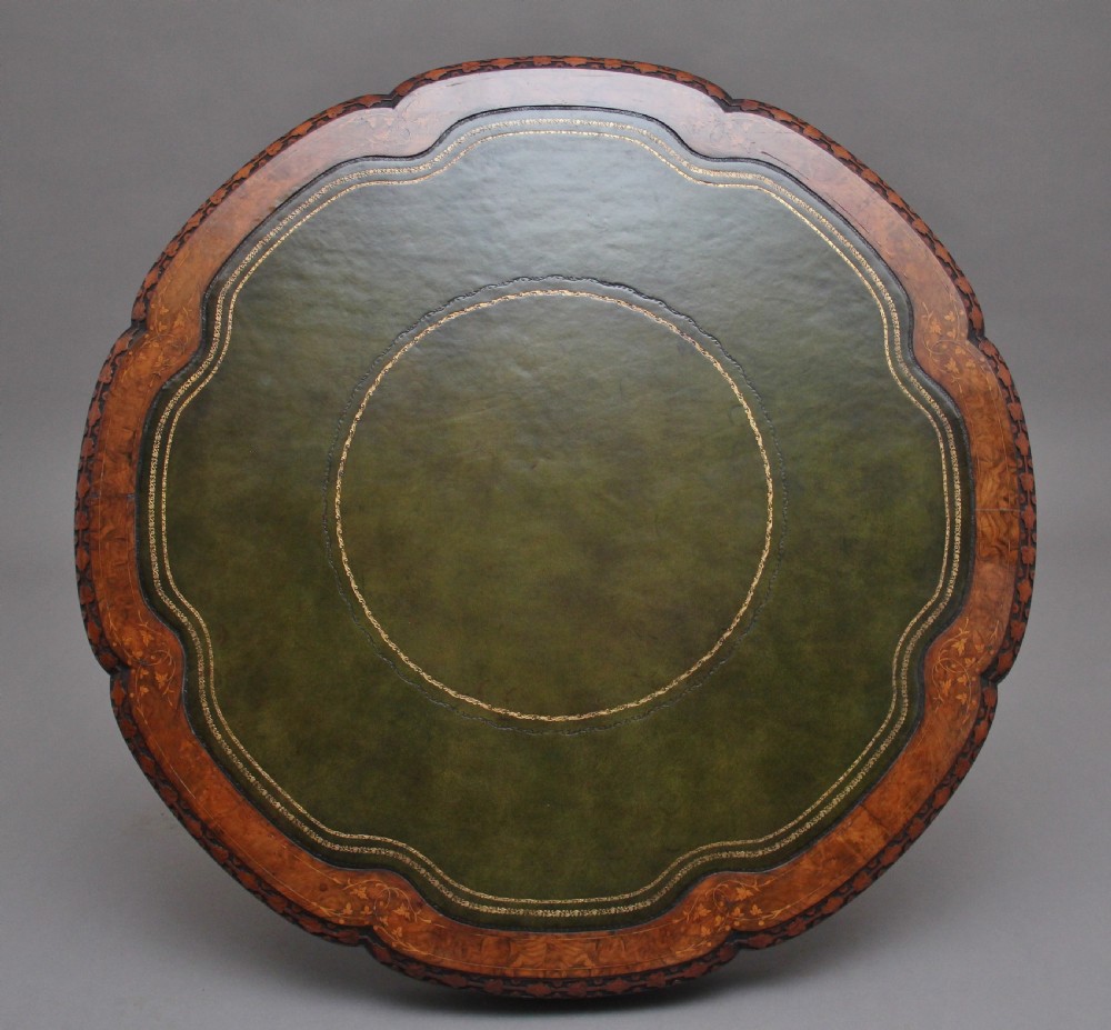 19th Century walnut drum table View VIII