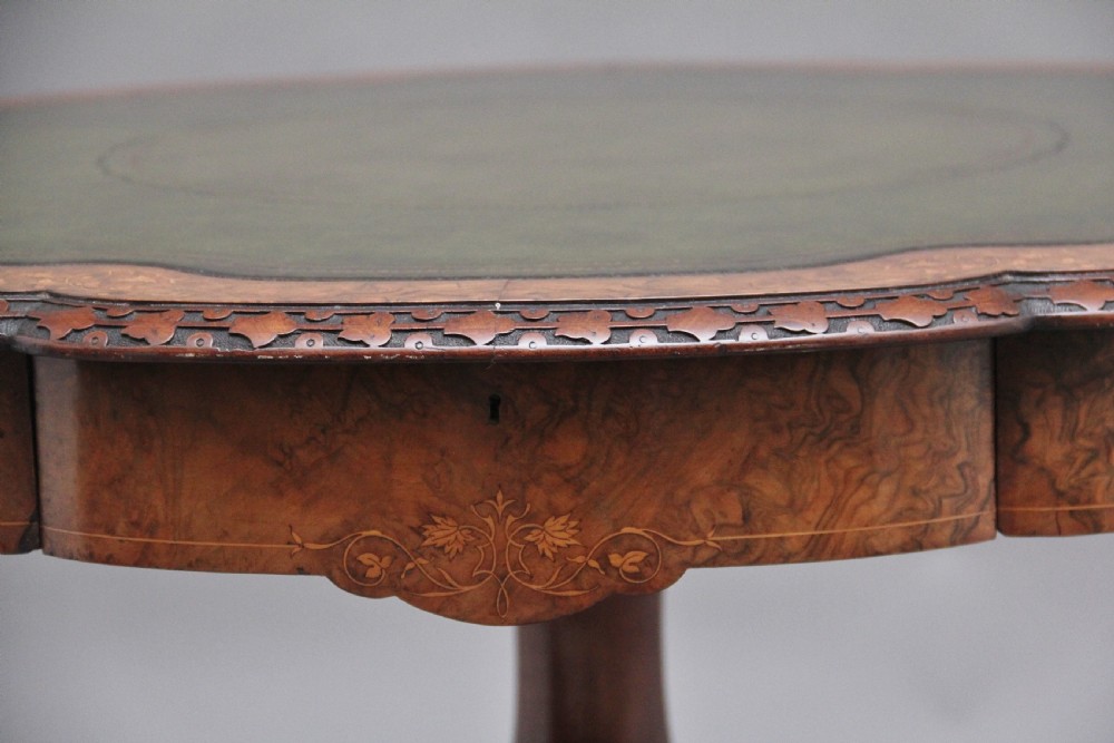 19th Century walnut drum table View X
