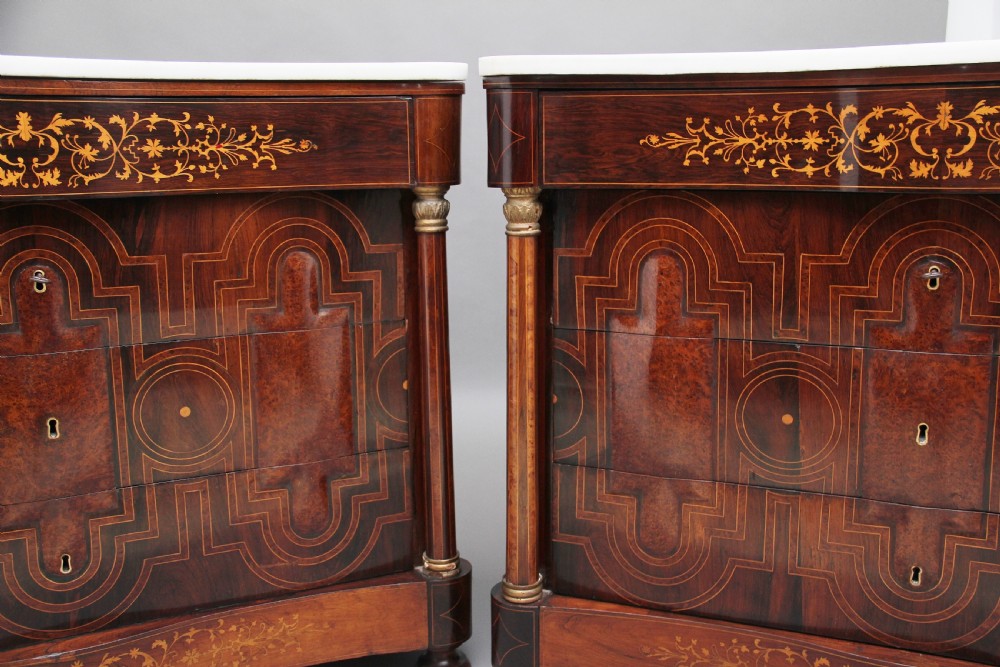 Pair of early 19th Century Spanish marble top commodes View VIII