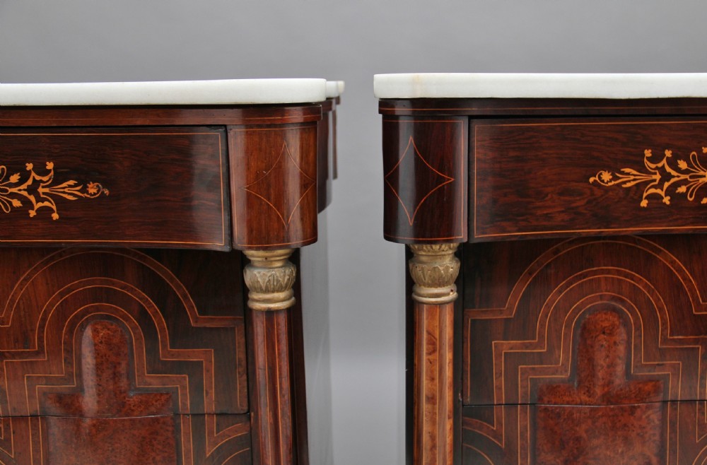 Pair of early 19th Century Spanish marble top commodes View IX