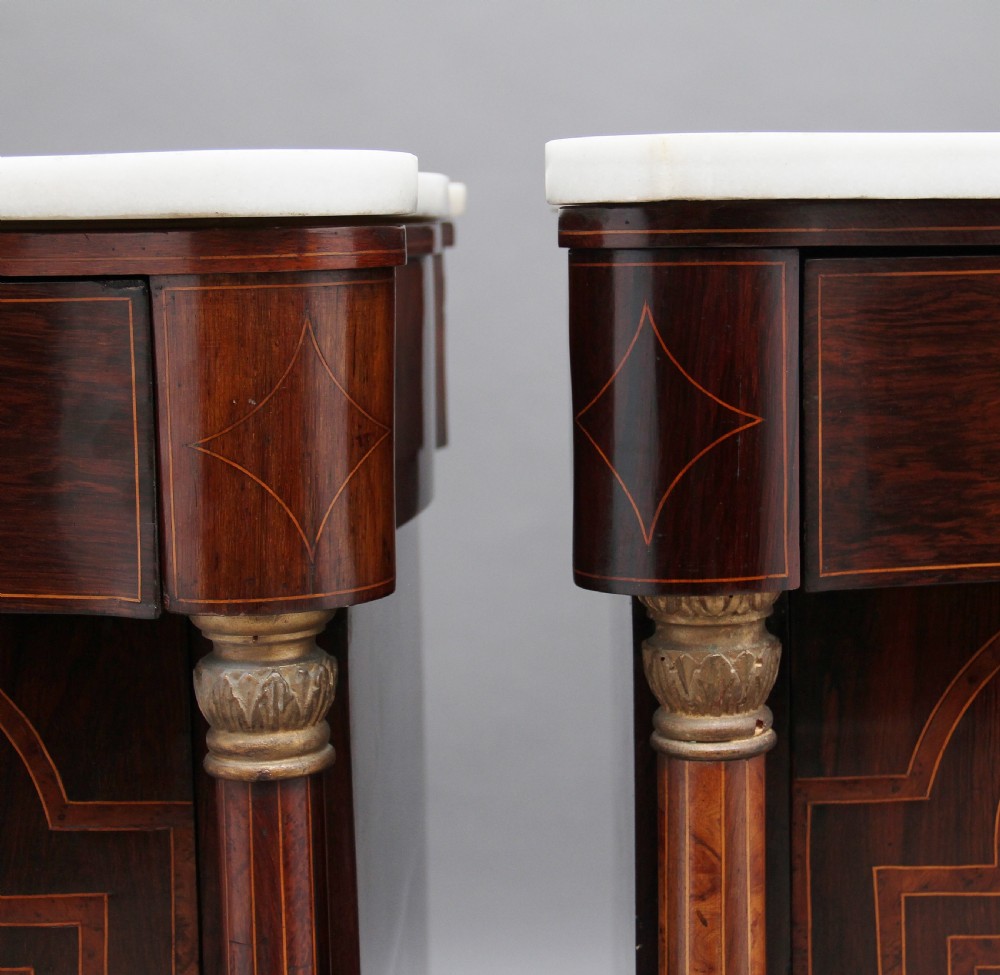Pair of early 19th Century Spanish marble top commodes View XI